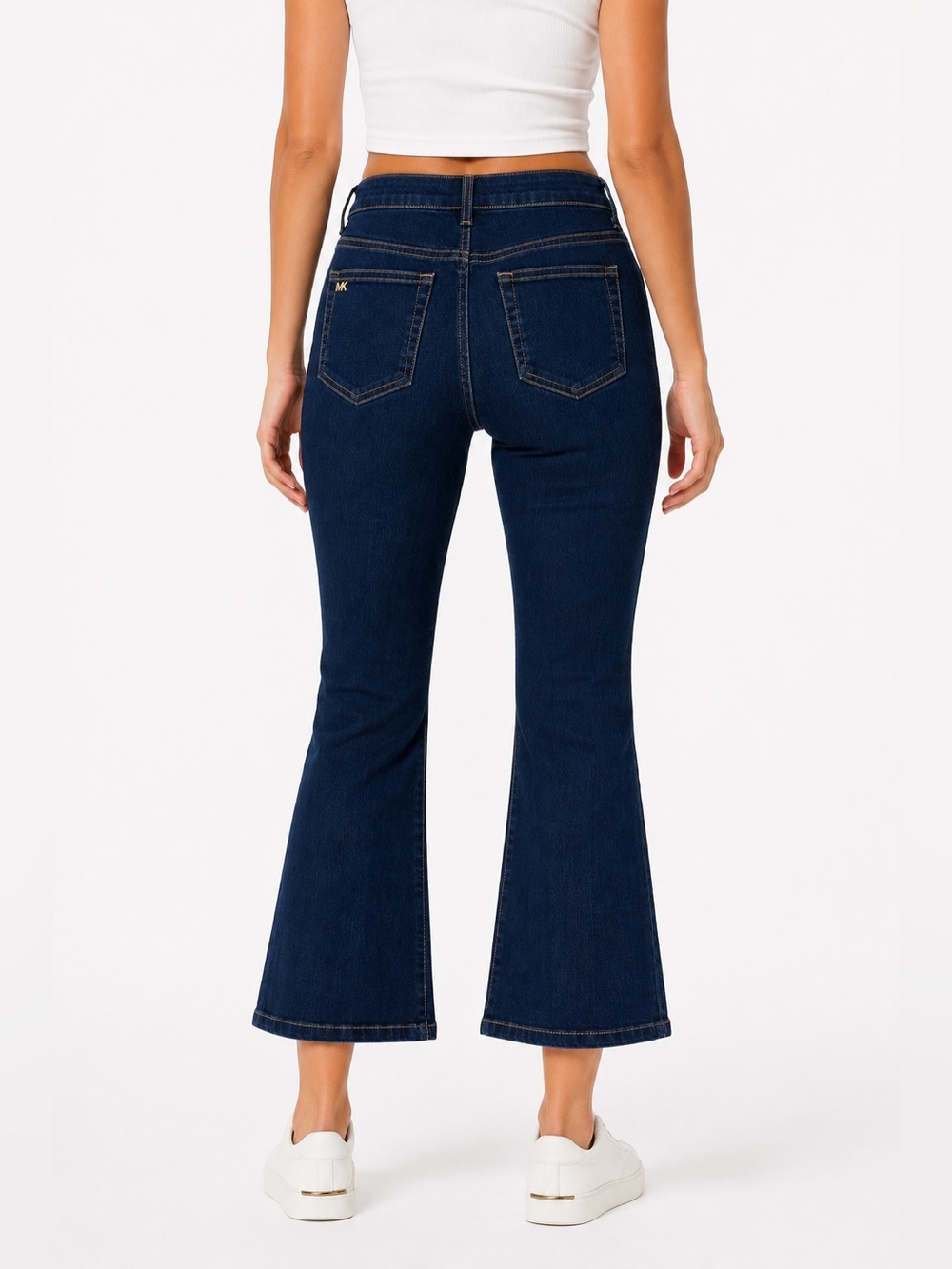 Michael Kors Dark Blue High-Rise Flare Jeans
